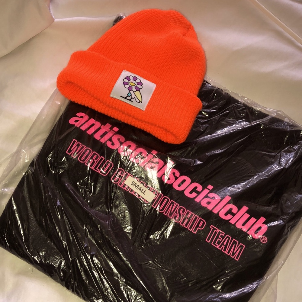 ASSC mantra hoodie / OVO x Murakami Beanie.